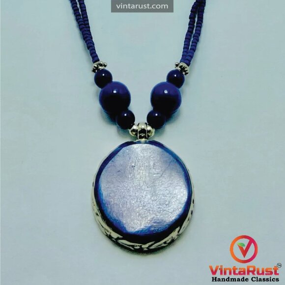 Small Lapis Lazuli Pendant Necklace, Gemstone Jewelry, Lapis Stone Necklace, - Picture 7 of 11